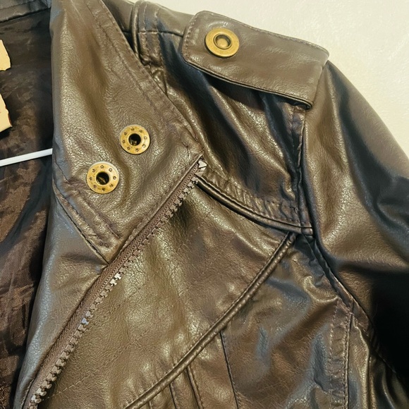 PARIS BLUES Vintage brown leather jacket S - Picture 12 of 16